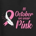 thumbnail image 6 of Wild Bobby, Breast Cancer Awareness In October We Wear Pink Front and Back Unisex Tee , Black, X-Large, 6 of 6