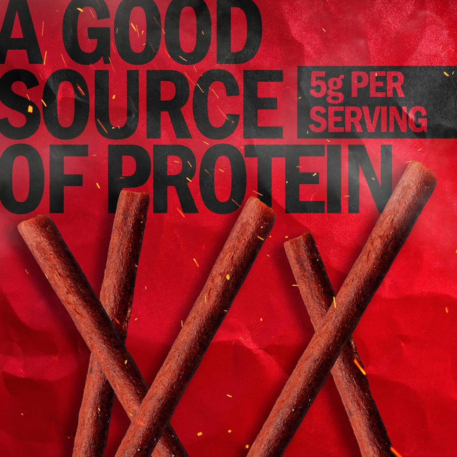 Jack Link's Meat Sticks, Original ? Protein Snack, Meat Stick with 5g of Protein ? 0.8 oz. (Pack of 20)