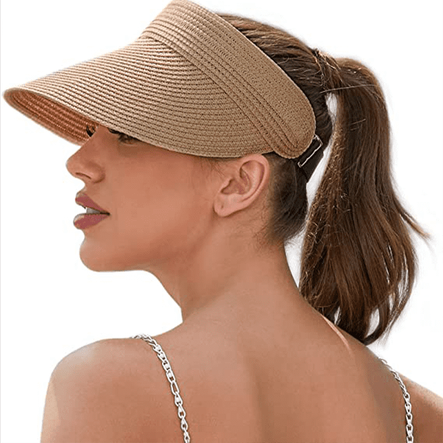 Visières de Paille pour Femmes, Visières de Soleil pour Femmes Visières pour Femmes, Chapeaux de Paille pour Femmes, Chapeaux de Plage Faits à la Main pour Femmes