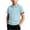 Light Blue, variant on QIUOMBBP Stripped Tops Cotton for Boys Summer Collar Short Sleeve Shirts Basic Back to School Outfits Pink L