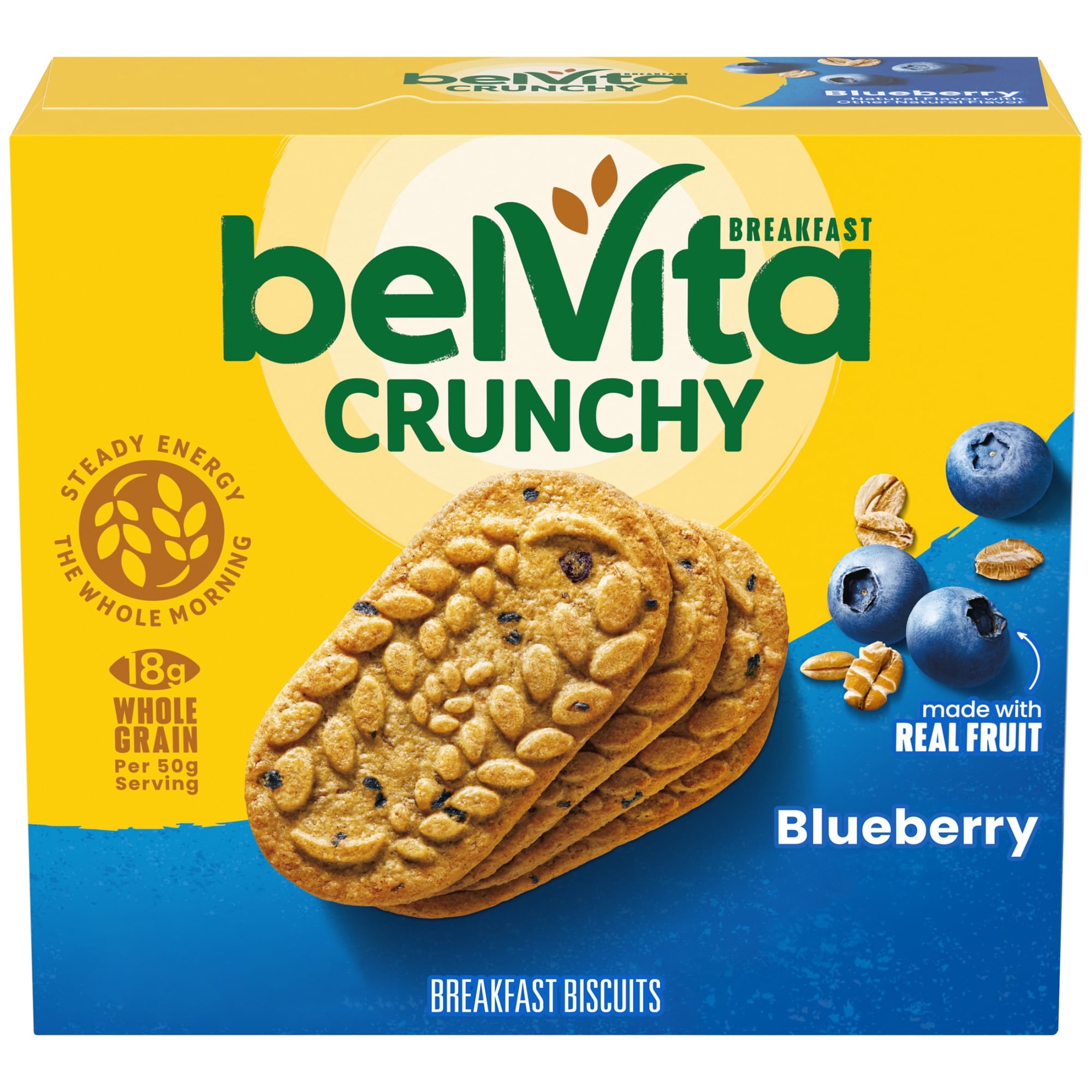 belVita Breakfast Bars Biscuits, Blueberry, 5 Packs (4 Biscuits Per Pack)