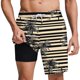 thumbnail image 1 of Mens Pantalones Cortos Elásticos Cintura Bolsillo Cordón Pantalones de Baño Seco Rápido, Pantalones de los Hombres Cintura Elástica para la Playa Y Diario, 1 of 6
