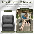 thumbnail image 7 of LayinSun Oversized Wicker Outdoor Swivel Glider Recliner with Adjustable Backrest & Footrest, Patio Reclining Lounge Chair, 7 of 7