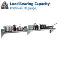 thumbnail image 3 of Ourlova 12"x72" NSF Stainless Steel Wall Shelf, 345 lbs Load Heavy Duty Commercial Wall Mount Shelving,Metal Kitchen Rack for Restaurant,Home, Kitchen, 3 of 9