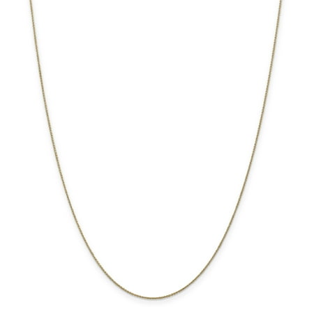 14kt Yellow Gold .75mm Solid Polished Cable Chain