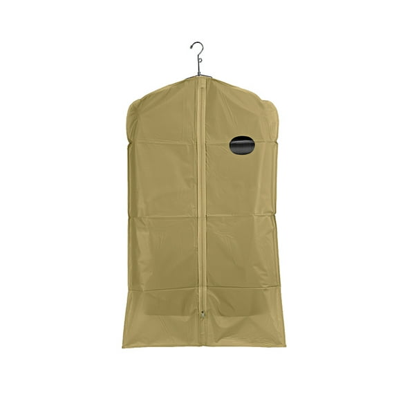 24" x 40", 3 Gauge Vinyl Taffeta Finish w/ Oval Window and Center Zipper - Beige with Beige Trim Color,Pack Size - 100