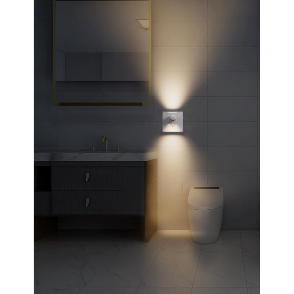 6-Pack LED Night Light Plug-in Wall Outlet Light, Soft White 3000K,Dusk to Dawn Nightlight,Ambient Lighting,Nightlight for Bedroom, Bathroom, Nursery, Hallway, Kitchen