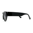 thumbnail image 3 of Womens Classic Mod Cute Cat Eye Plastic Sunglasses All Black, 3 of 4
