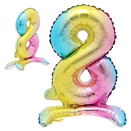 Gradient Color Foil Balloons Happy Birthday Love Letter Number Home Party Decors 