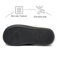 thumbnail image 5 of Needbo Women's Fuzzy Slippers Memory Foam House Outdoor Indoor Warm Soft Plush Lining Slip On Bedroom Shoes, Black Size 12-13, 5 of 6