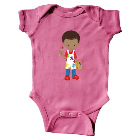 

Inktastic African American Boy Painter Paint Artist Gift Baby Boy Bodysuit