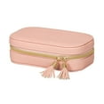 thumbnail image 5 of Mele & Co. Lucy Travel Jewelry Case, Textured, Pink Vegan Leather, 5 of 5
