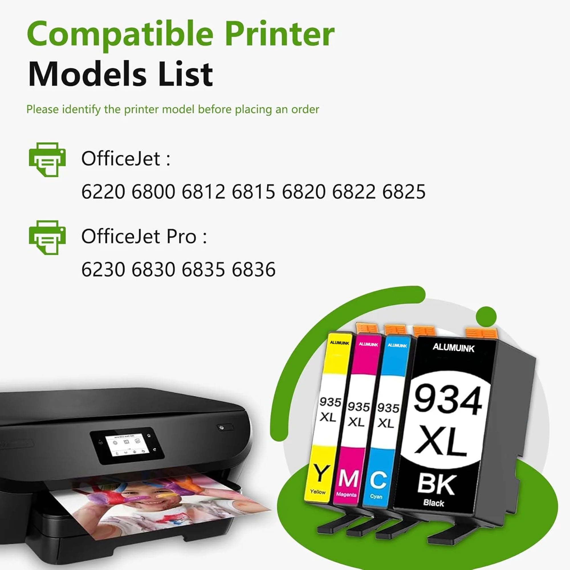 934XL 935XL Ink Cartridges Compatible for 934 XL 935 XL Ink Cartridges for OfficeJet 6220 Printer