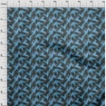 thumbnail image 4 of oneOone Polyester Spandex Dark Gray Fabric Leaves Sewing Craft Projects Fabric Prints By Yard 56 Inch Wide, 4 of 5