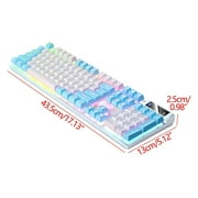 Oxodoi Gaming Keyboard USB Wired,RGB Backlit Mechanical Feeling,Ergonomic Water-Resistant Slim Keyboard for Desktop