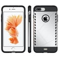 thumbnail image 2 of Nakedcellphone Case for iPhone 8 Plus / iPhone 7 Plus, Tough Rugged Anti-Shock Cover - Matte Silver, 2 of 8