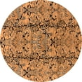 thumbnail image 1 of Ahgly Company Indoor Round Oriental Orange Industrial Area Rugs, 6' Round, 1 of 4
