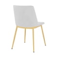 thumbnail image 3 of Messina Modern Velvet and Gold Metal Leg Dining Room Chairs - Set of 2, 3 of 5