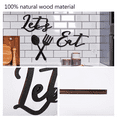 thumbnail image 2 of Acered Black Sturdy Eat Sign Fork and Spoon Wall Decor with Hooks- Rustic Wood EAT Sign Fork and Spoon for Kitchen Farmhouse Kitchen Wall Decoration, Gifts, 2 of 4
