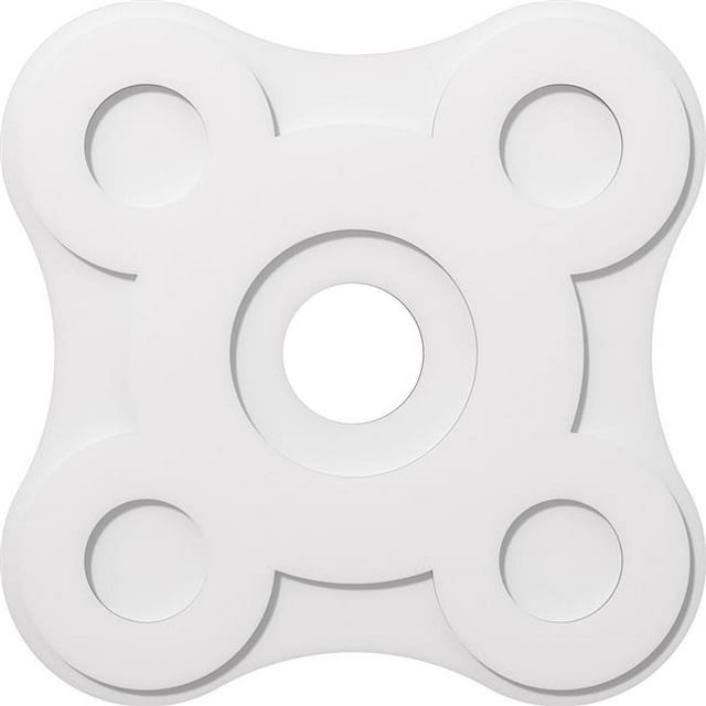 Ekena Millwork CMP30LA-06000 30 Po OD x 6 Po ID Carré Luna Architectural Grade PVC Contemporain Plafond Médaillon