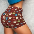 thumbnail image 4 of Lsque Coffee Cups Pattern High Waisted Biker Shorts for Women-Tummy Control Fitness Athletic Workout Running Yoga Gym Shorts,Moisture-Wicking-Small, 4 of 9