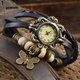 thumbnail image 2 of Yar_ Reloj De Pulsera Casual Vintage Multicapa De Mariposa De Cuero Sintético Para Mujer, 2 of 3