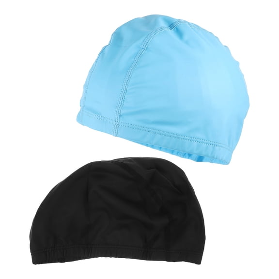 HEALEEP MLINS 2Pcs Swimming Hat for Hair Women Men Swim Cap Anti Skid