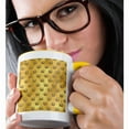 thumbnail image 2 of 3drose, Black and Image of Watercolor Gold Royal Crown Pattern, 15oz Two-tone Yellow Mug, 2 of 6