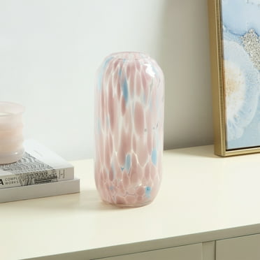 Home Decor Collection Painted Glass Cylinder Vase, 10'', Multicolor