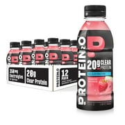 Protein2o 20g Whey Protein Isolate Hydration Drink, 350mg of Electrolytes, Vitamins B5 & B6, Sugar Free, Strawberry Watermelon, 16.9 oz Bottle (12 Count)
