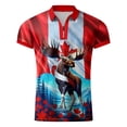 thumbnail image 3 of Adult Mens Polo Shirts Short Sleeve Quarter Zip Tees Shirt Basic Red Shirts Men, 3 of 4
