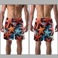 thumbnail image 3 of luoweisi Men's Beach Shorts Quick Dry Swim Trunks with Mesh Lining Starfish M, 3 of 5
