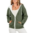 thumbnail image 2 of Mlzmgr Jackets for Women Long Sleeve Athletic Workout Hoodies Zipper up Coats with Pockets Womens Sweatshirts, 2 of 7