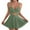 Army Green, variant on Women One Piece Swimdress Tummy Control Bathing Suit Push Up Swimsuit Modest Swimwear Cutout V Neck Cute Skirt Multicolor L