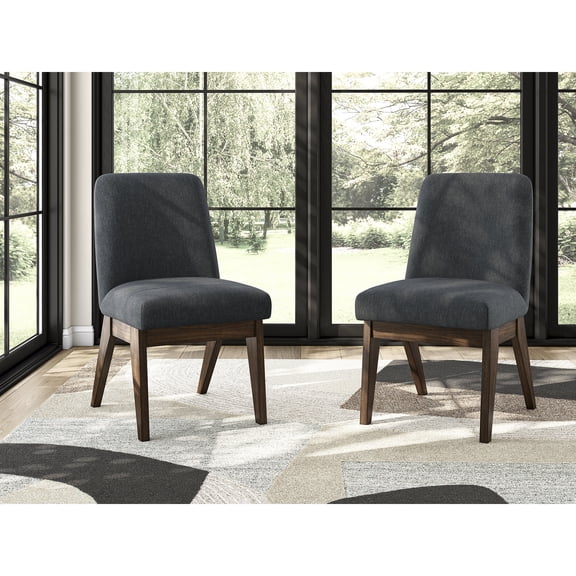 Signature Design by Ashley Kendamor Upholstered Dining Chair, Set of 2, Dark Gray