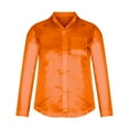 thumbnail image 6 of Admvng Womens Tops Satin Silk Casual Loose Long Sleeve Office Work Tops S-5XL, 6 of 9