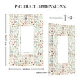 thumbnail image 3 of KLL Wildflower Watercolor 4 Pattern Electrical Outlet Covers, 3" x 5" 1 Pack Electric Receptacle Plug Covers for Decorator Receptacle Outlet & Switch-Style U, 3 of 6