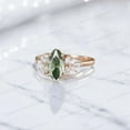 thumbnail image 3 of KANISHKAGEMS&JEWELS 9x7MM / 1.5Ct Marquise Cut Peridot Engagement Ring CZ Diamond Cluster Wedding Ring Anniversary Gift For Wife, 3 of 3