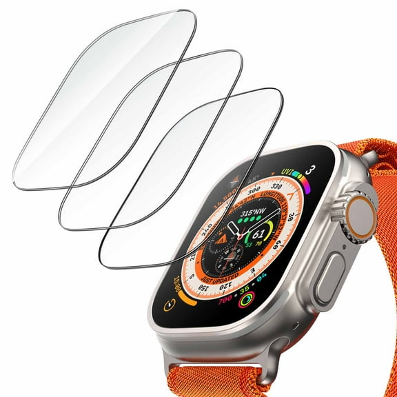 JETech Screen Protector for Apple Watch Ultra 49mm, Tempered Glass, HD Clear, 3 Pack
