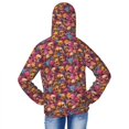 thumbnail image 4 of Cauagu Skull blue daisy flower Print Sun Protection Jacket for Teen,Full-Zipper Long Sleeve Sun Shirts with Pockets UV Hoodie Shirts Outdoor Athletic Jacket-XX-Large, 4 of 7