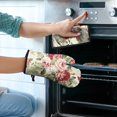 thumbnail image 2 of Pioneer Flower Floral Print Pattern Kitchen Oven Mitt and Pot Holder Sets 2 Pcs for Baking, Cooking and Grilling, Heat Resistant Up To 392 °F, 2 of 7