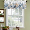thumbnail image 3 of 2 Pack Valances for Window, Blue Eucalyptus Coastal Short Curtains for Kitchen Bedroom Living Room, Beach Starfish Shell Nautical Rod Pocket Small Window Treatment Valance Drapes 42 x 12 Inch, 3 of 8