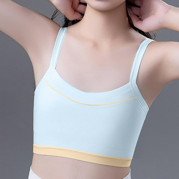 Wancir Girls Wireless Comfortable Bra Seamless Bras No Underwire Push Up Deep V Scalloped Bralettes with Support