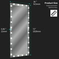 thumbnail image 5 of Hollywood LED Full Body Mirror with 3 Light Modes & Adjustable Brightness, 72x36 Inch Aluminum Framed Full Length Vanity Mirror for Bedroom/Bathroom, Silver, 5 of 9