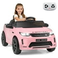 thumbnail image 1 of Costway Licensed Land Rover Kids Ride on Car with Remote Control, LED Lights, Music, Horn Pink, 1 of 10