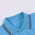 thumbnail image 6 of Girls Sky Blue 100% Cotton Short Sleeve Polo Shirt, Breathable Durable Tagless School Uniform Top for Girls 4-12 Years, Classic Casual Polo with Reinforced Collar,Size 3-4 T, 6 of 9