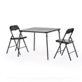 thumbnail image 6 of Homy Casa 3-Piece Folding Dining Table and Chairs Set, Compact Dining Set for Small Spaces, Black, 6 of 8
