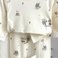 thumbnail image 4 of masbird Toddler Baby Boy Girl Pajamas Set Kids Sleepwear 2 Pcs Pjs Long Sleeve Top and Pants Jammies Sets Fall Winter 6-12 Months 12-24 Months 2t 3t 4t 5t 6t 7t 8t 9t(Beige,1-2 Y), 4 of 4