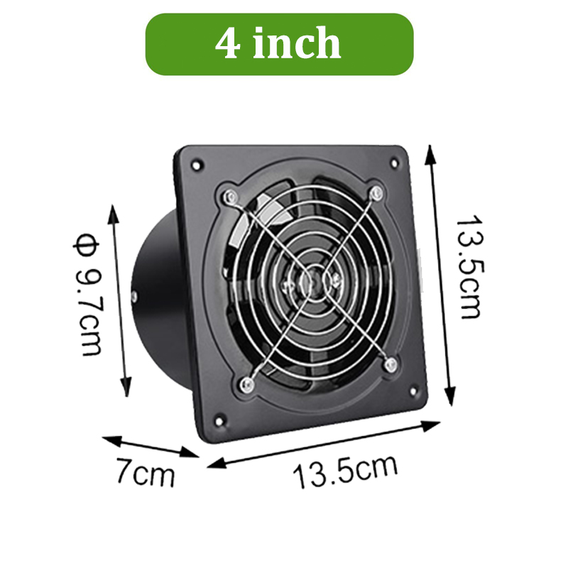 4 Inch Exhaust Fan,Wall Mounted Vent Fans,Ventilation Extractor Fan 110V Wall-Mounted Square Blower for Kitchen,Bathroom,laundry room