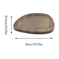 thumbnail image 3 of Japceit 10X10In Wooden Tray Platter, Square Snack Serving Plate, Coffee Table Organizer, Fruit Nut Bowl, Multipurpose Home Storage, Rustic Kitchen Decor, 3 of 7